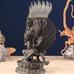 Vintage Indonesian Bronze Vishnu on Garuda | 12" x 6" x 5.5" (30.5 x 15.2 x 14 cm) | 2.19 kg Sacred Art | Heritage Divine Harmony